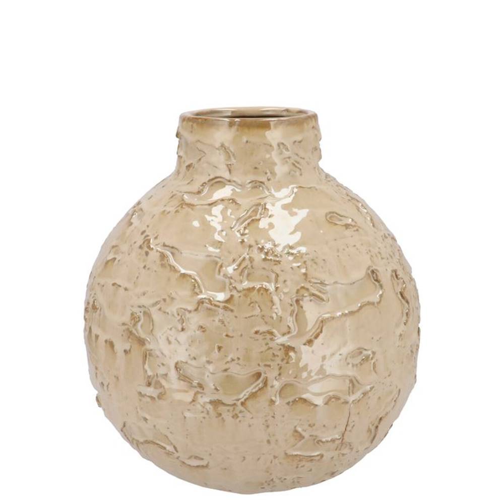 Keramik Vase Mika Cozy creme D18cm H18cm