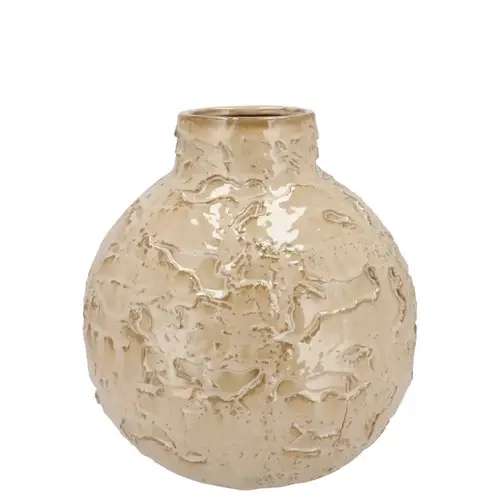 Keramik Vase Mika Cozy creme D18cm H18cm
