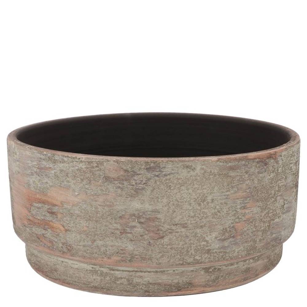 Keramik Schale Romy Rund braun 28x14cm