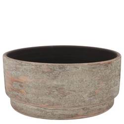 Keramik Schale Romy Rund braun 28x14cm