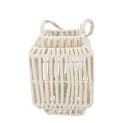 Laterne Cruz Viereck weiss 15x22x29cm