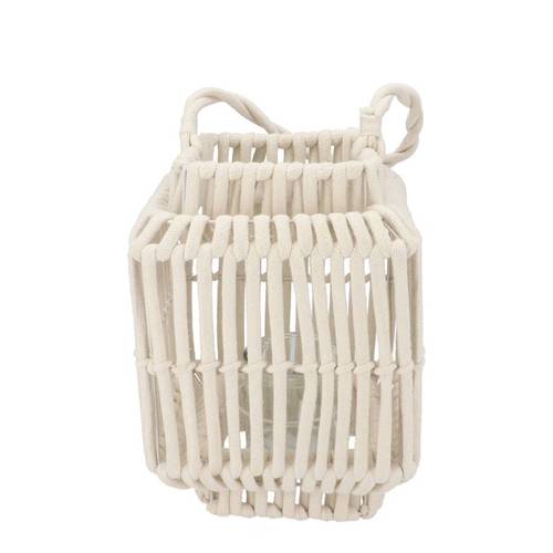 Laterne Cruz Viereck weiss 15x22x29cm