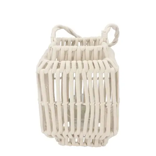 Laterne Cruz Viereck weiss 15x22x29cm