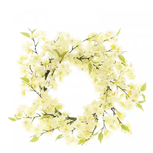 Seiden Kranz Blossom weiss D50cm
