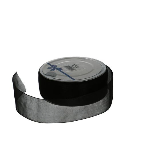 Band Organza schwarz 25mm 50m