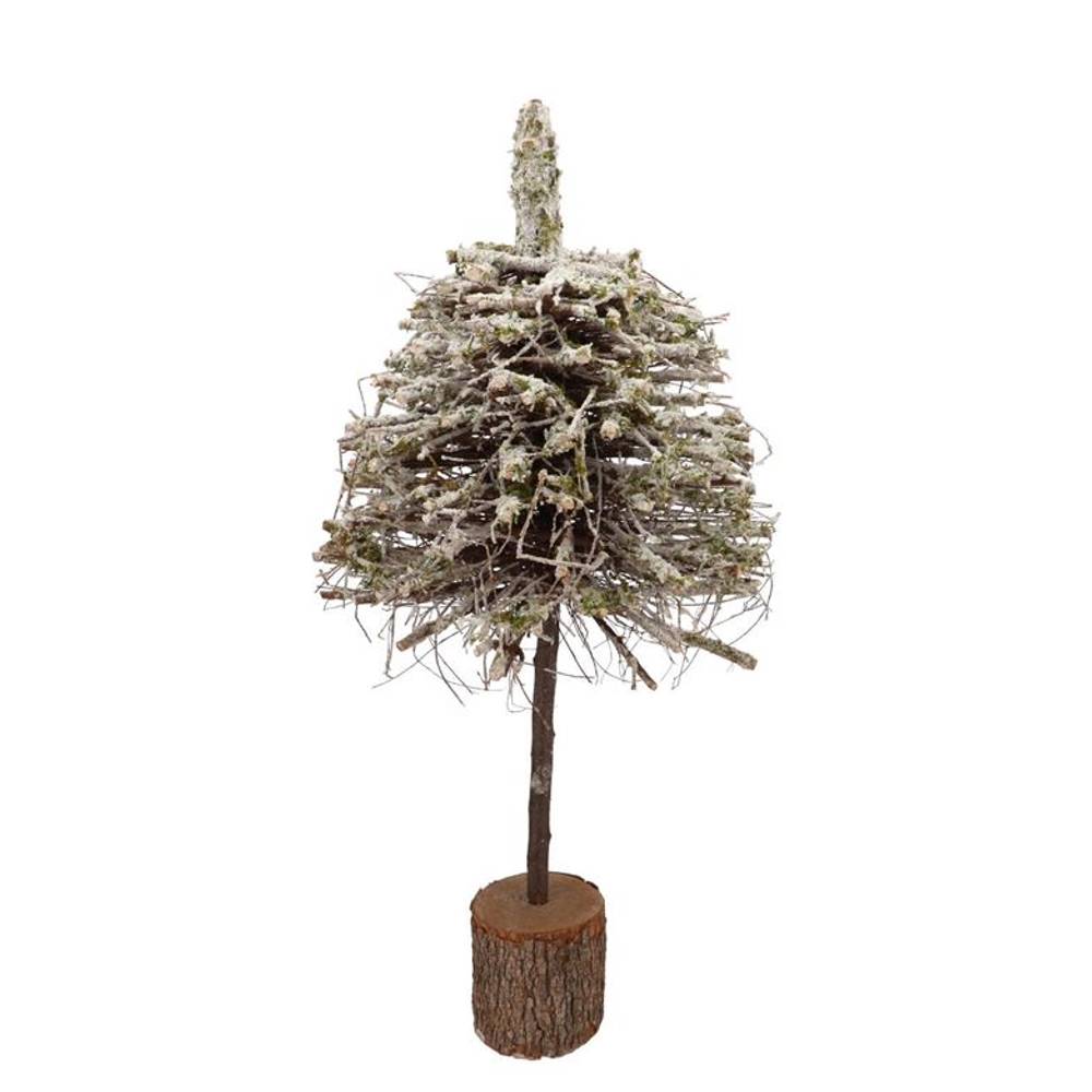Baum Pappelmoos mit Schnee 30x30x80cm