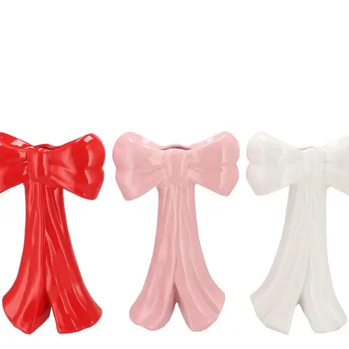 Keramik Vase Schleife mix 14x08x24cm