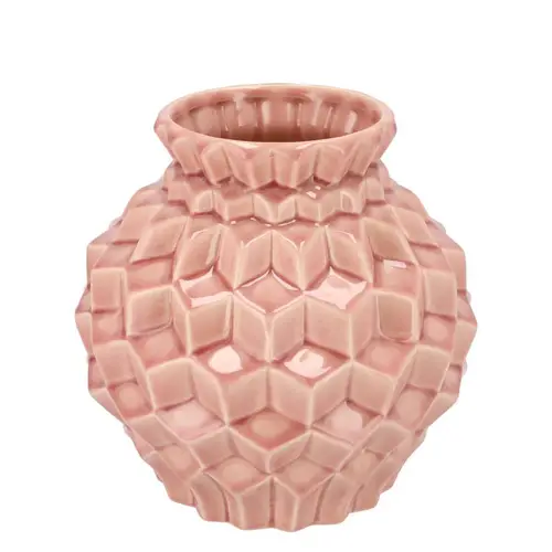 Keramik Vase Gia rosa 19x19x19cm