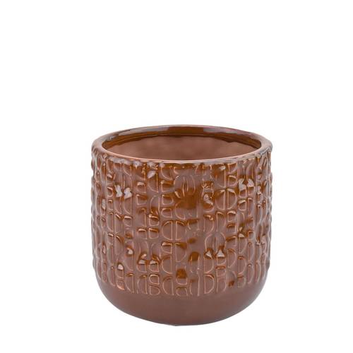 Keramik Übertopf Isa braun D14cm H13cm
