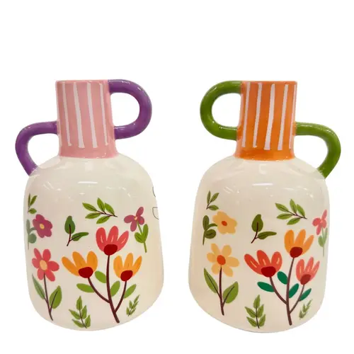 Keramik Vase Blume mix D10cm H17.5cm