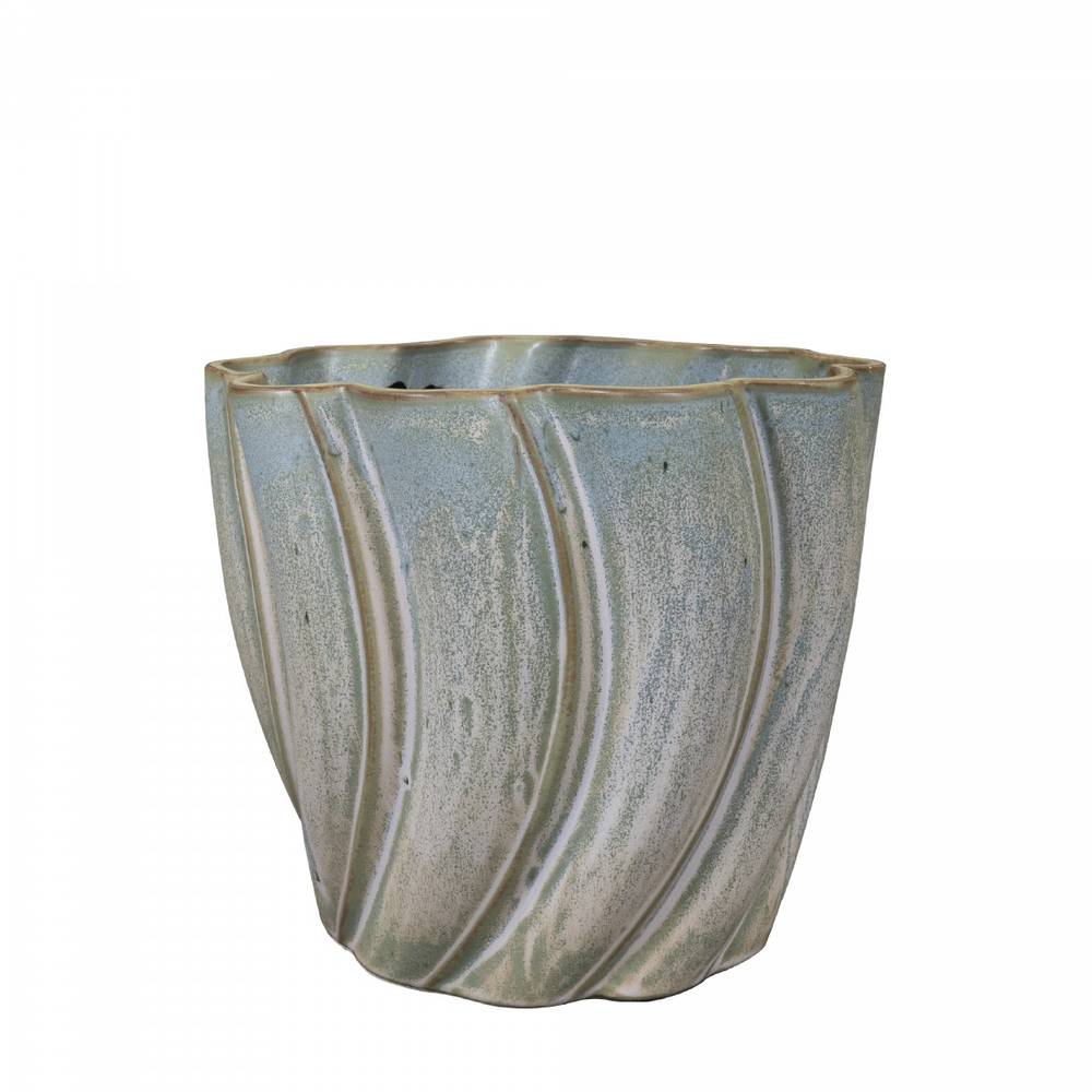 Keramik Übertopf Juul blau D19cm H18cm 