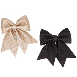 Deko Fliege schwarz champagne 12x13 ass p/2