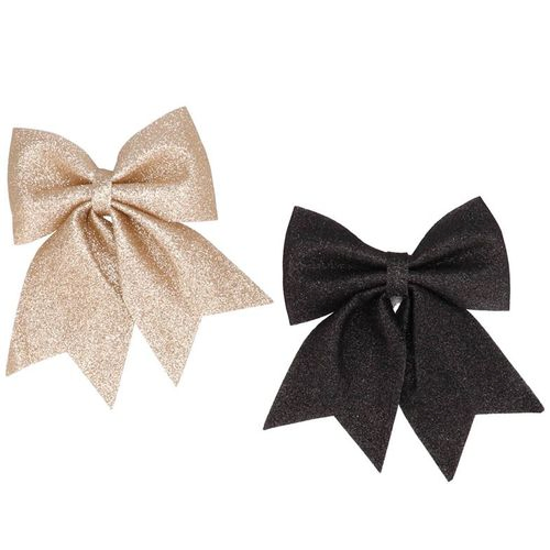 Deko Fliege schwarz champagne 12x13 ass p/2