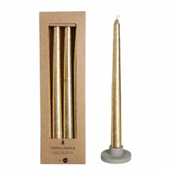Spitzkerzen Rusty gold D2.1cm H30cm x4