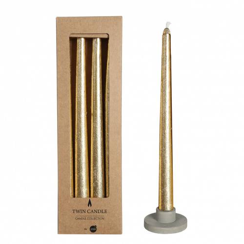 Spitzkerzen Rusty gold D2.1cm H30cm x4