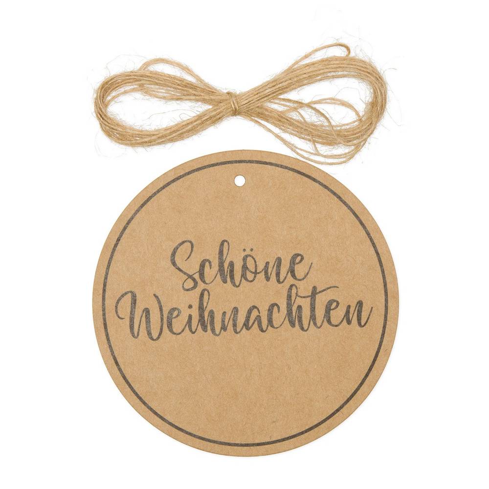 Etikett rund Weihnachten D10cm 40st
