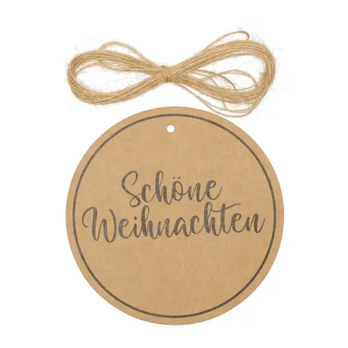 Etikett rund Weihnachten D10cm 40st