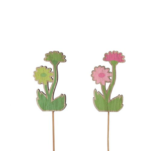 Blume auf Stab Holz mix 20cm 8cm