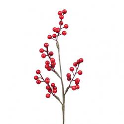 Seiden Zweig Beeren rot L46cm
