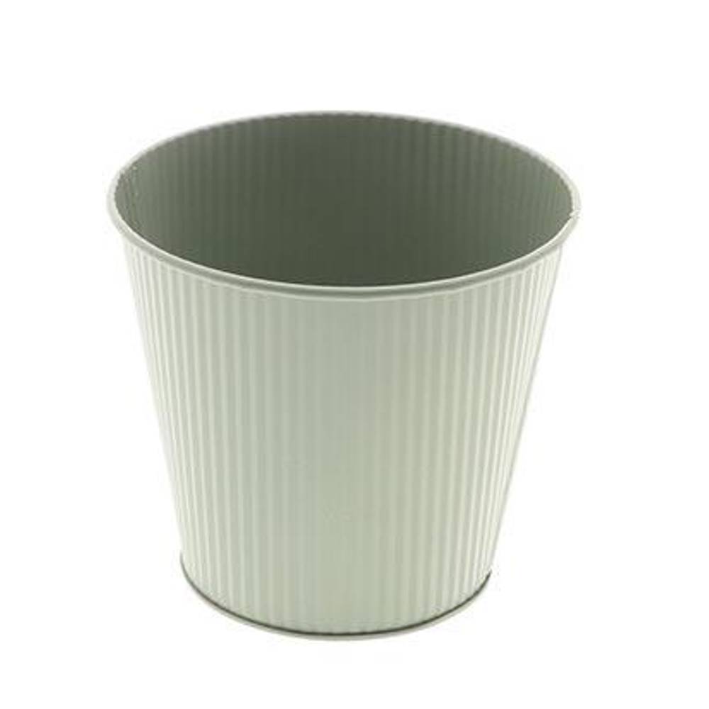 Zink Übertopf Civita grün D14cm H13cm