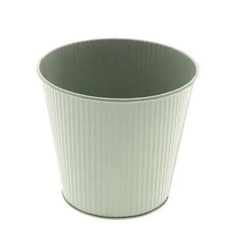 Zink Übertopf Civita grün D14cm H13cm