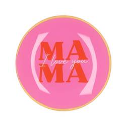 Teller Rund Mama rosa 18x18x2cm