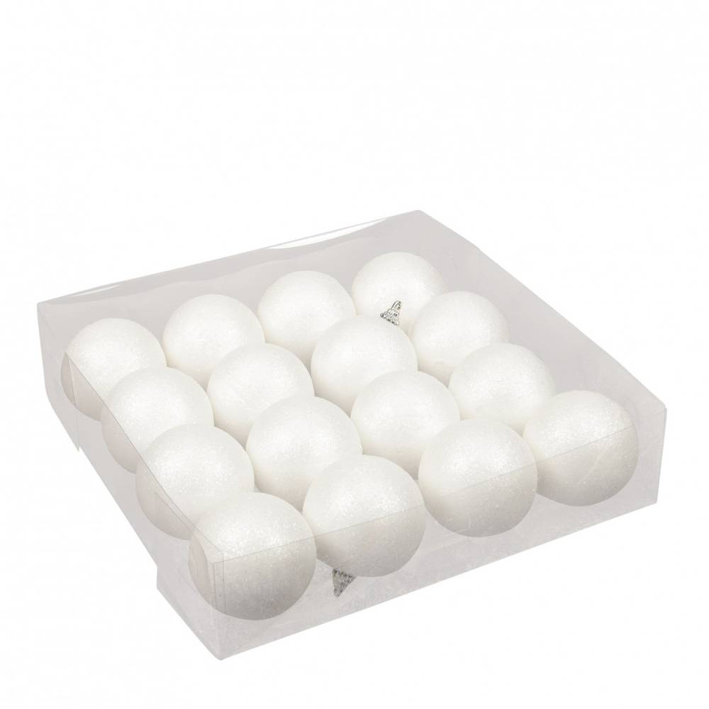 Kugel Plastik Spark weiss D06cm x16
