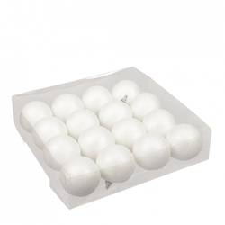 Kugel Plastik Spark weiss D06cm x16