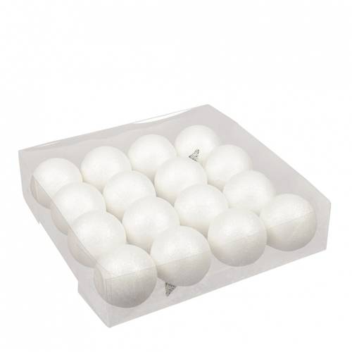 Kugel Plastik Spark weiss D06cm x16
