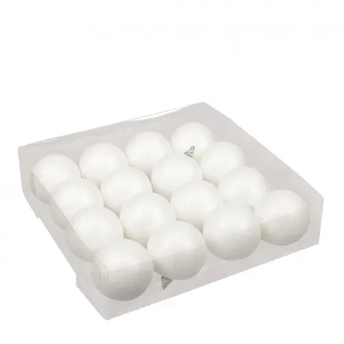 Kugel Plastik Spark weiss D06cm x16