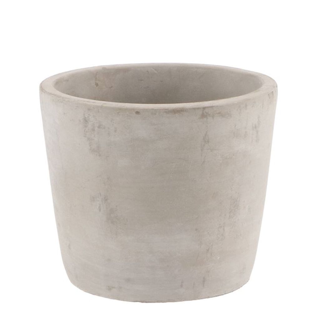 Beton Übertopf grau D13cm H11cm