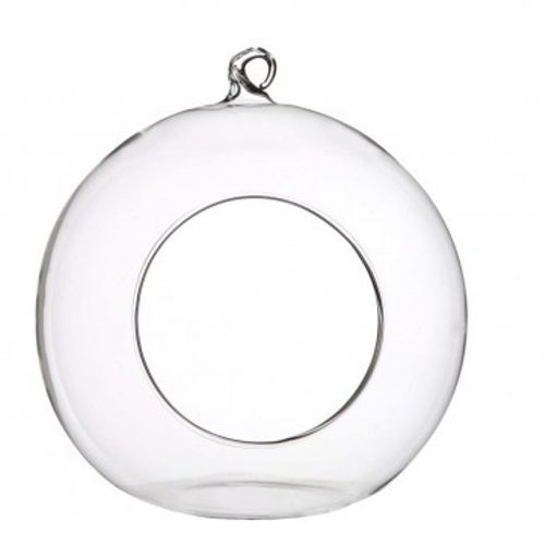 Glas Dekoball+Loch D14cm H15cm