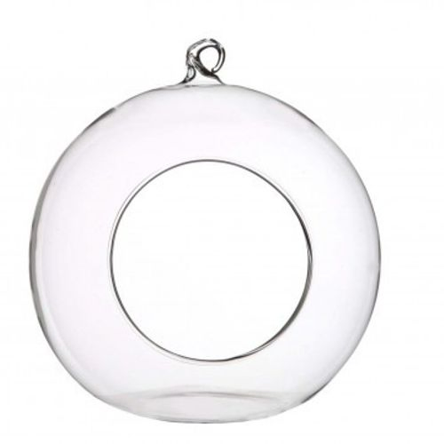 Glas Dekoball+Loch D14cm H15cm