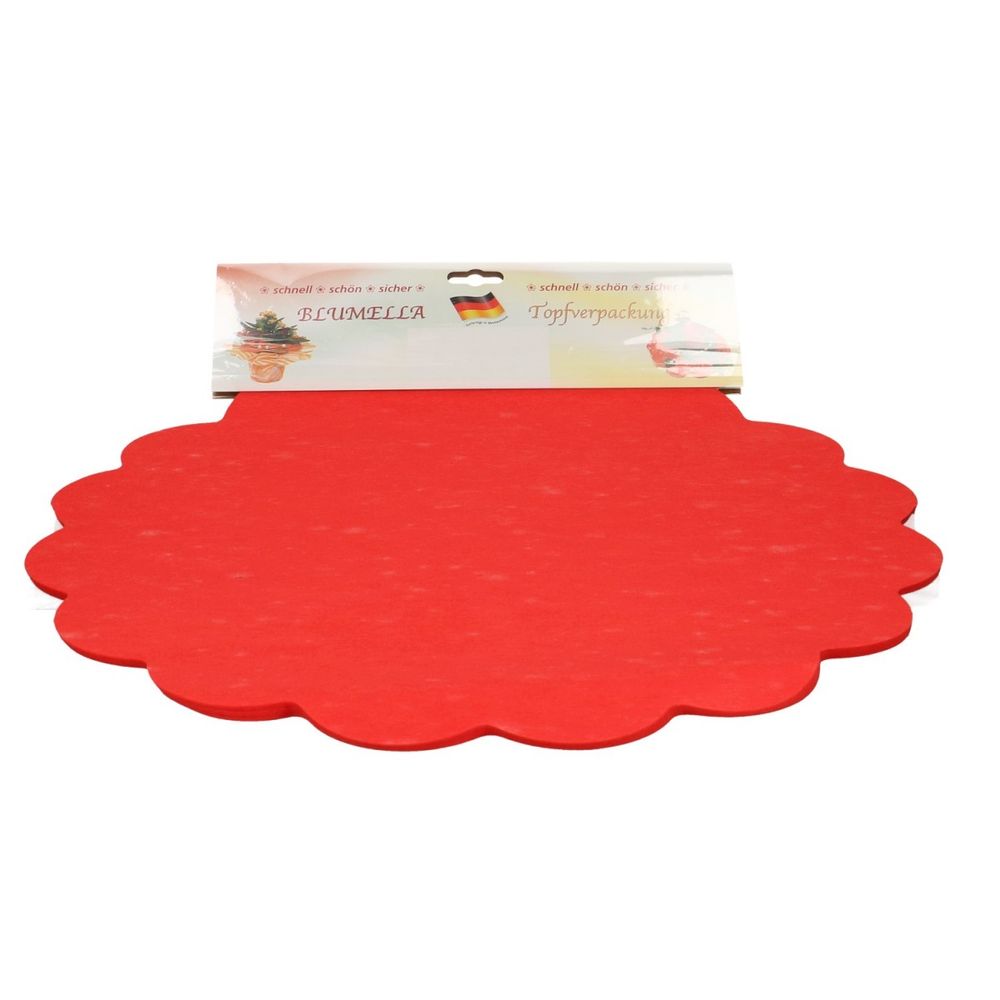 Dekostoff Blatt Blumella rot D44cm x25