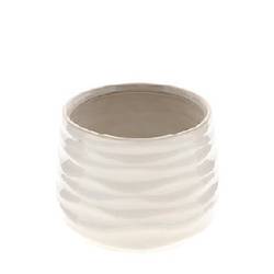 Keramik Übertopf Benny creme D17cm H15.5cm