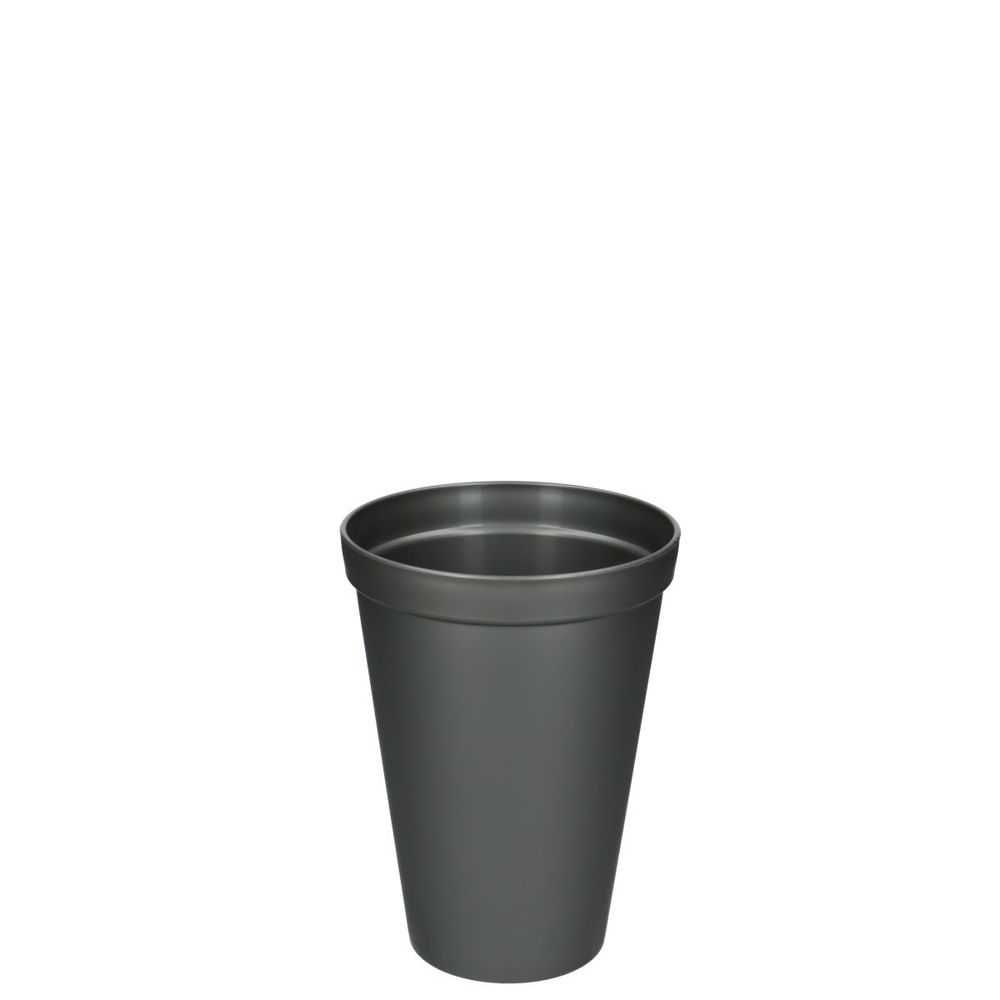 Kunststoff Vase grau D15cm H20cm 2l