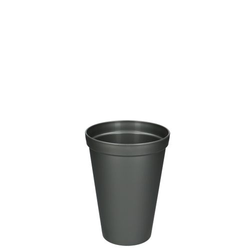 Kunststoff Vase grau D15cm H20cm 2l