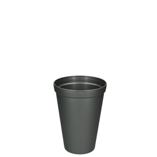 Kunststoff Vase grau D15cm H20cm 2l