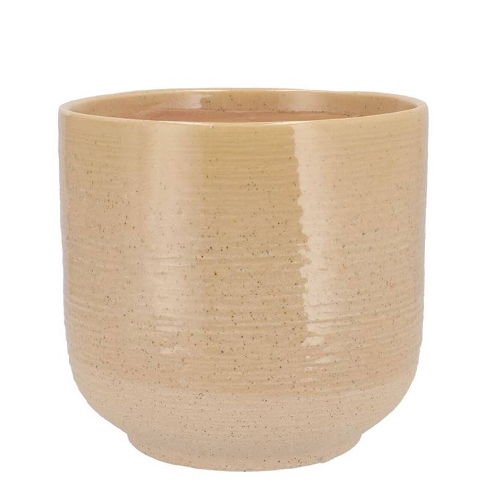 Keramik Übertopf Neva sand 13x13x13cm