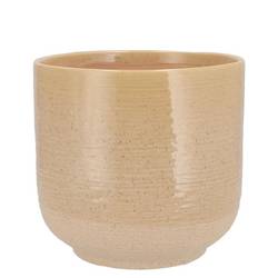 Keramik Übertopf Neva sand 13x13x13cm