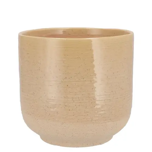Keramik Übertopf Neva sand 13x13x13cm