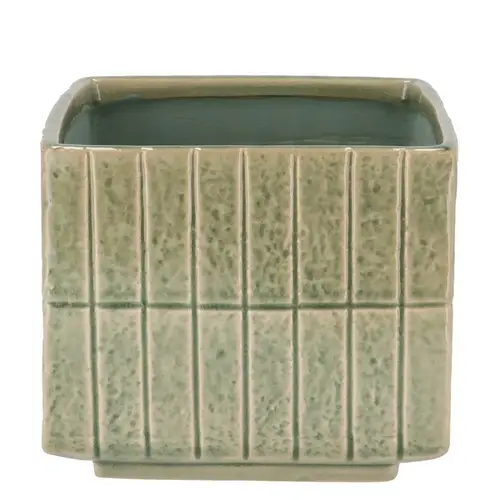 Keramik Übertopf Mirre grün 14x14x13cm