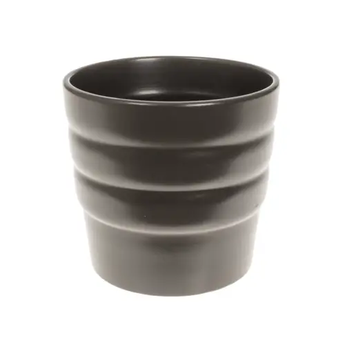 Keramik Übertopf Stockholm anthrazit D13cm H14cm