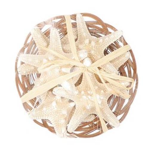 Muschel Korb Seestern 6stk. D15cm