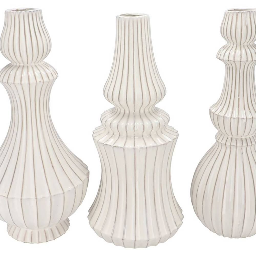 Keramik Vase Mika mix weiss  28x57cm