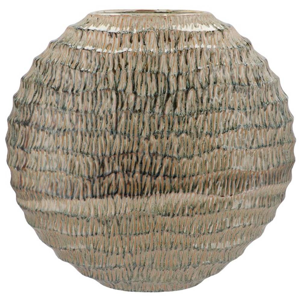Keramik Vase Inga Jada Wave grün 51x17x50cm