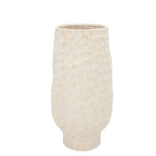 Keramik Vase Maysa creme 16x16x30cm