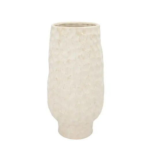 Keramik Vase Maysa creme 16x16x30cm