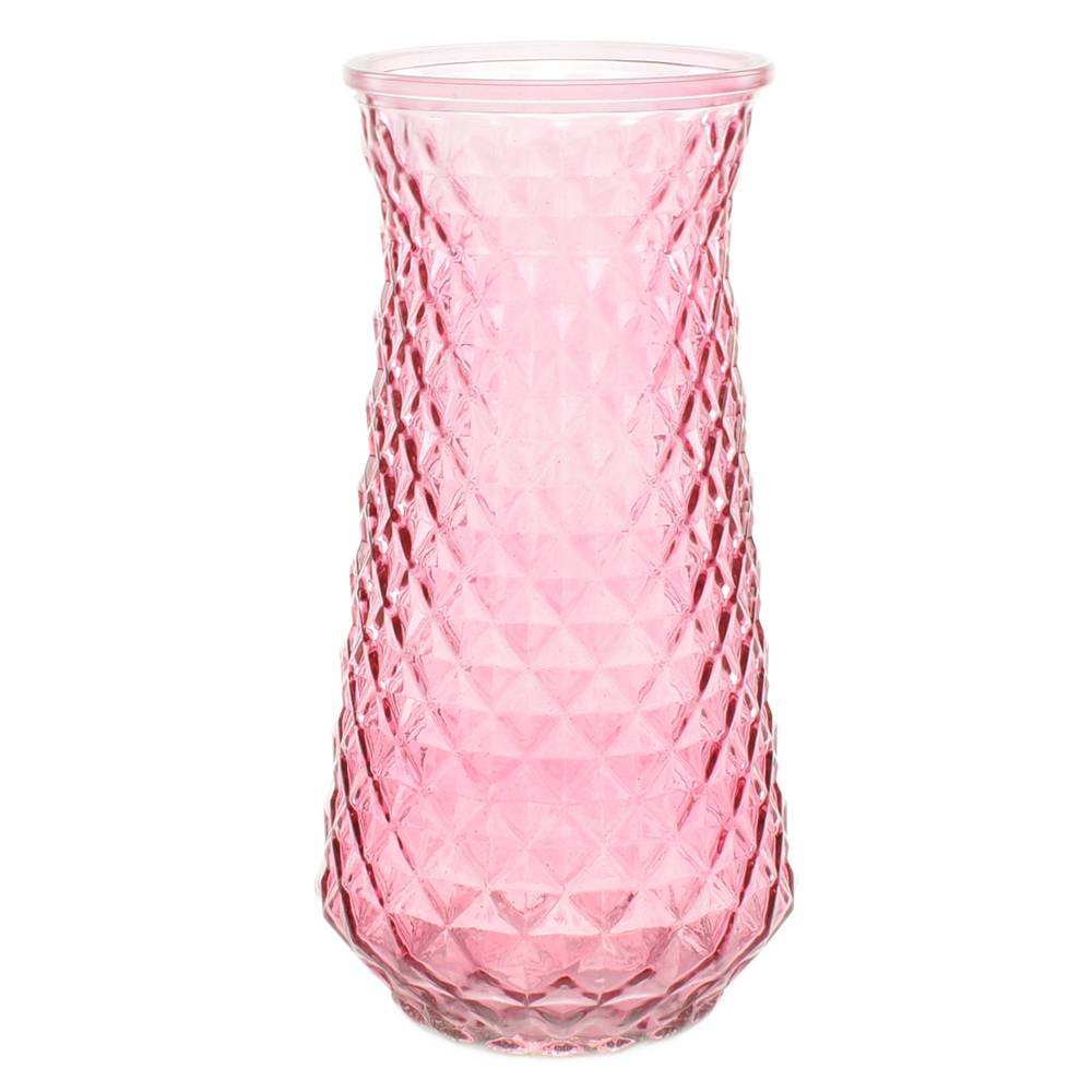 Glas Vase Both rosa D11cm H23cm