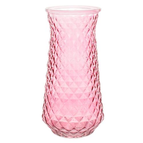 Glas Vase Both rosa D11cm H23cm